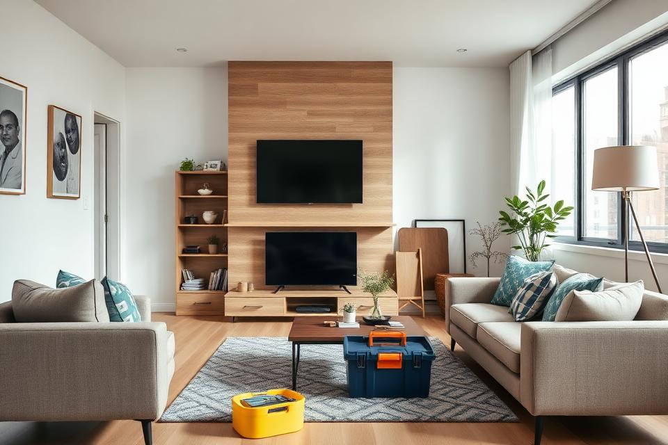 New homeowner move-in projects including TV mounting and furniture assembly